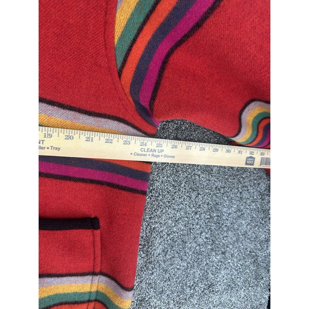 VTG Y2K The Limited Collection Striped Full Zip Blanket Coat Womens Med Colors - Picture 4 of 8